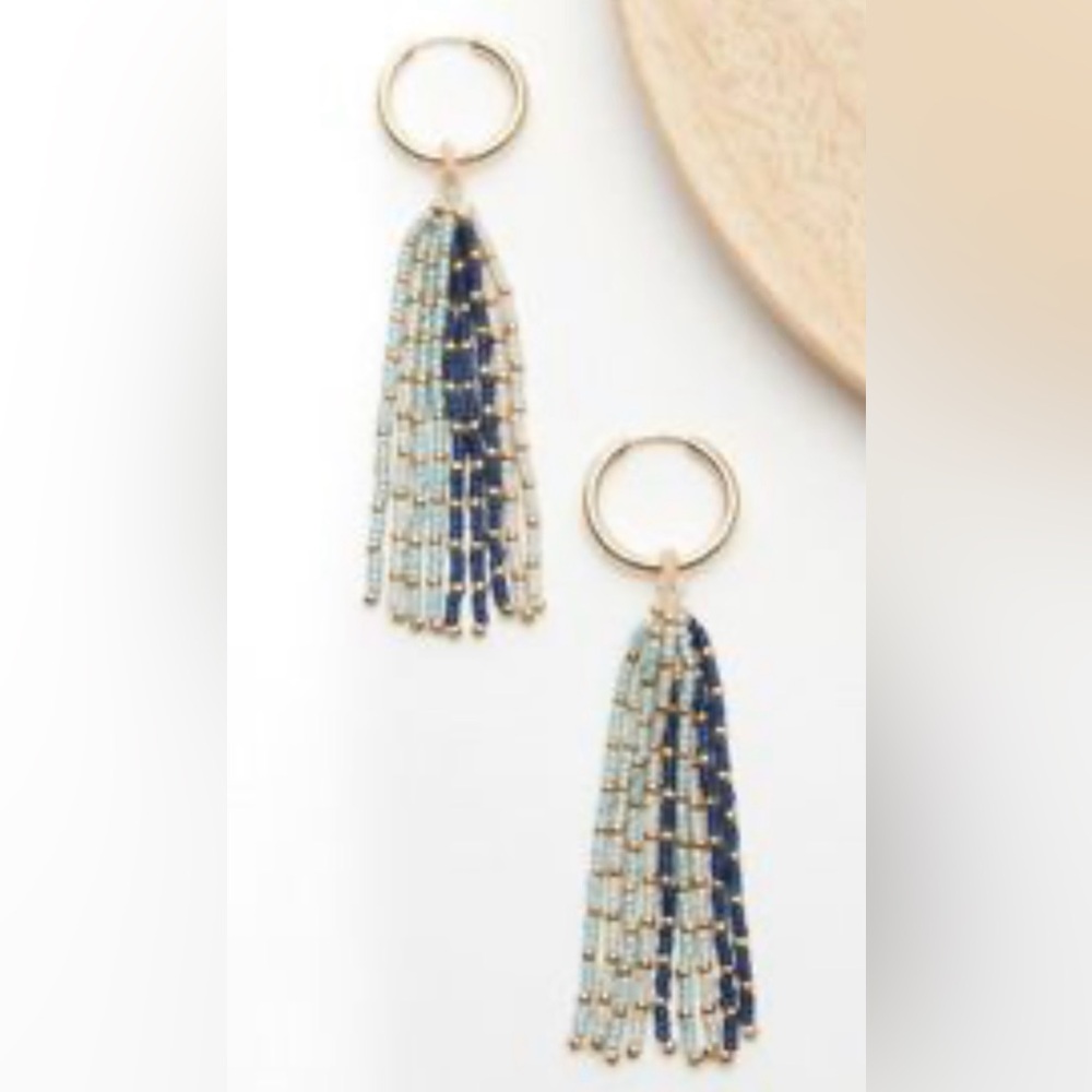 Evereve Peyton Beaded Tassel Earrings